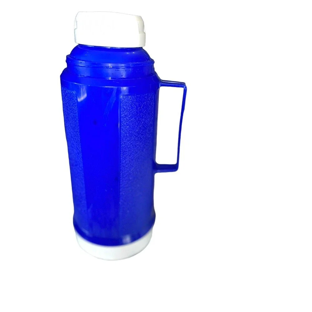 Thermos Vintage Blue and‎ White Pint Size Division King Seeley Food Cap